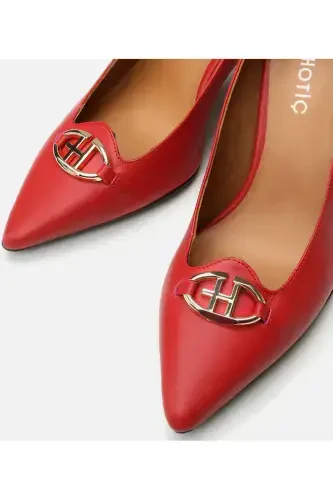 Haqiqiy charm qizil ayollar stiletto - Hotiç (1)