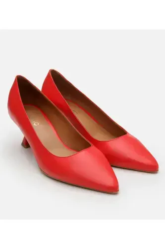 Haqiqiy charm qizil ayollar stilettosi - Hotiç (1)