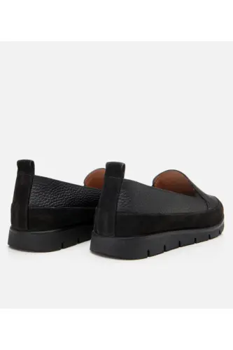 Haqiqiy charm qora ayollar loafer - 6