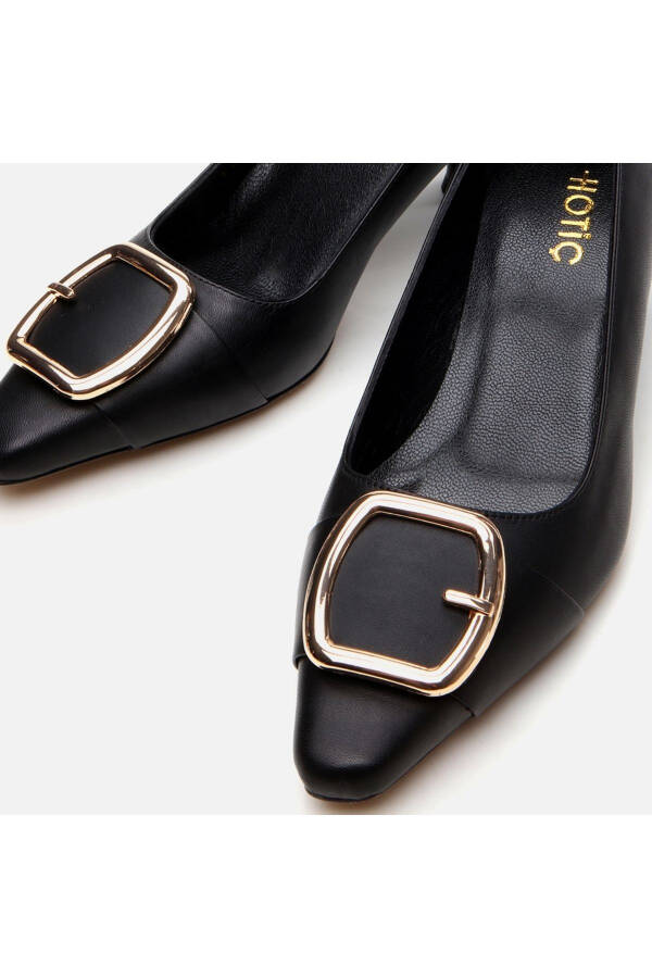 Haqiqiy charm qora ayollar stiletto - 3