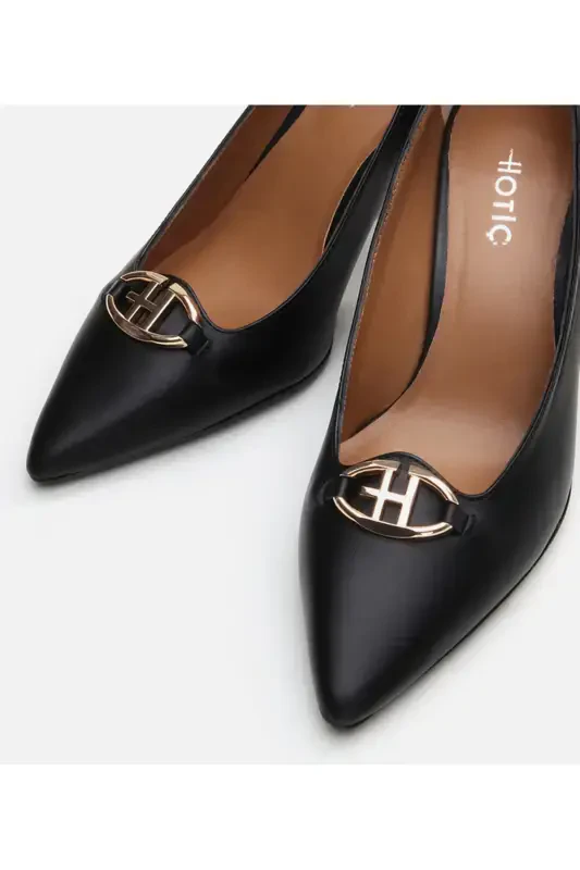 Haqiqiy charm qora ayollar stiletto - 4