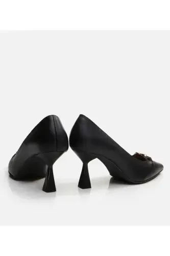 Haqiqiy charm qora ayollar stiletto - 5