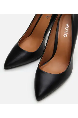 Haqiqiy charm qora ayollar stiletto - 4