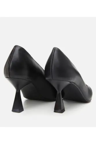 Haqiqiy charm qora ayollar stilettosi - 5