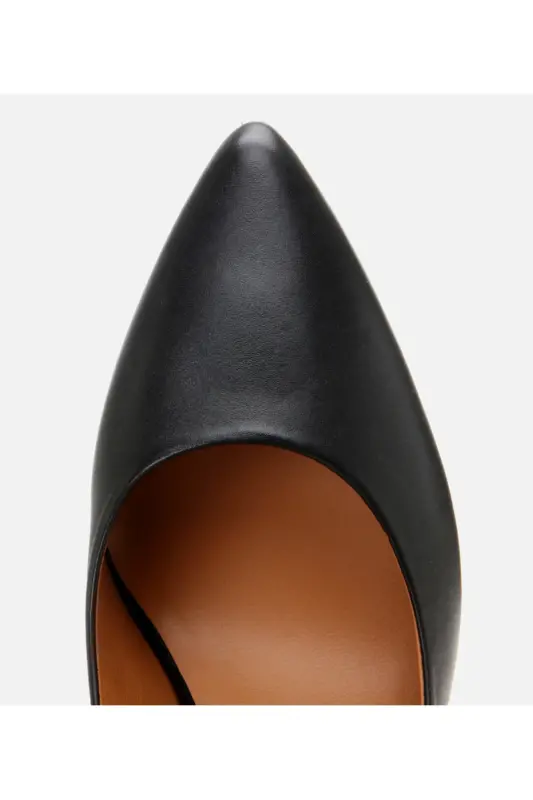 Haqiqiy charm qora ayollar stilettosi - 5
