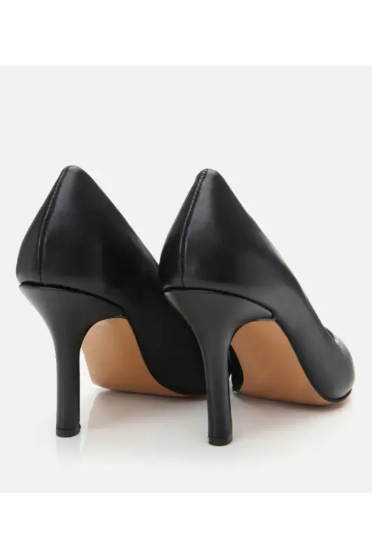 Haqiqiy charm qora ayollar stilettosi - 6
