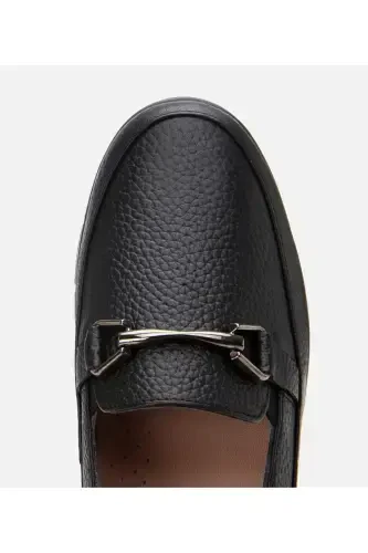 Haqiqiy charm qora ayollar toʻqali loafer - 4