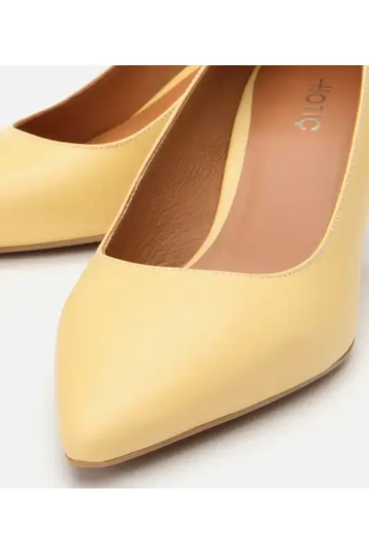 Haqiqiy charm sariq ayollar stiletto - 3