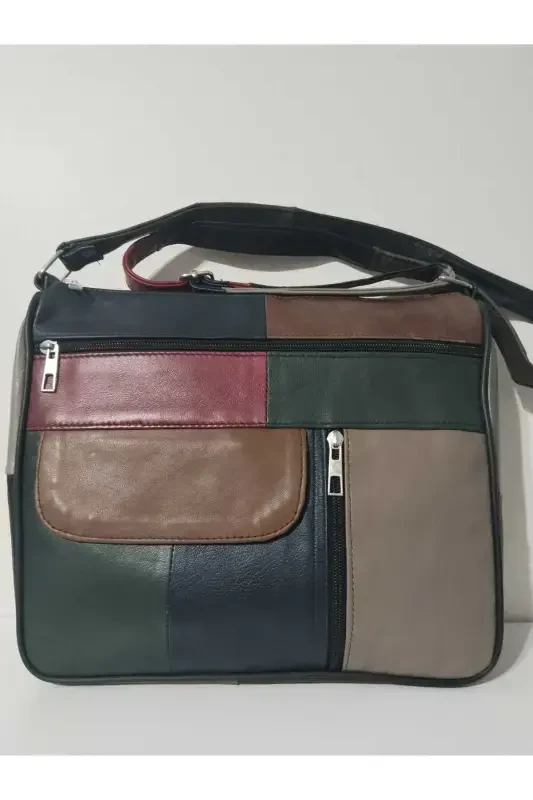 HAQIQIY TERI AYOL SUMKASI (27SM X 25SM) - ARALASH QORA RANGLAR 8 - 1