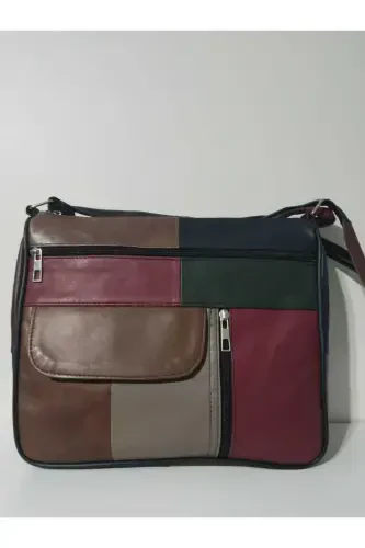 HAQIQIY TERI AYOL SUMKASI (27SM X 25SM) - ARALASH QORA RANGLAR 9 - 1