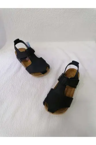 HAQIQIY TERI ORTOPEDIK MANTAR TOVONLI, OLDINI YAPIQ SANDAL - TO'Q HAVORANG - 4