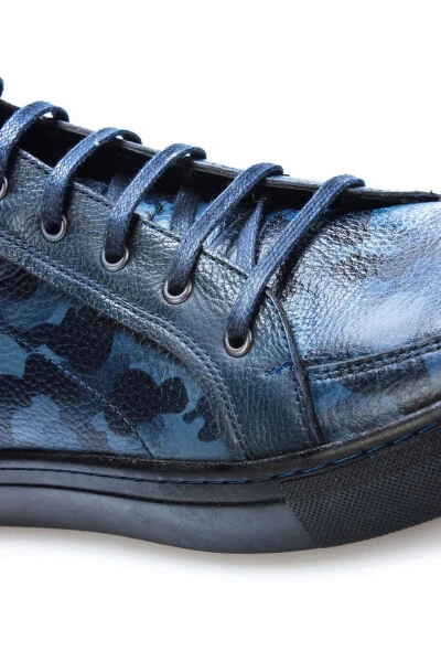 Haqiqiy Teri To'q ko'k Erkak Sneaker 120130008668-LA - 3