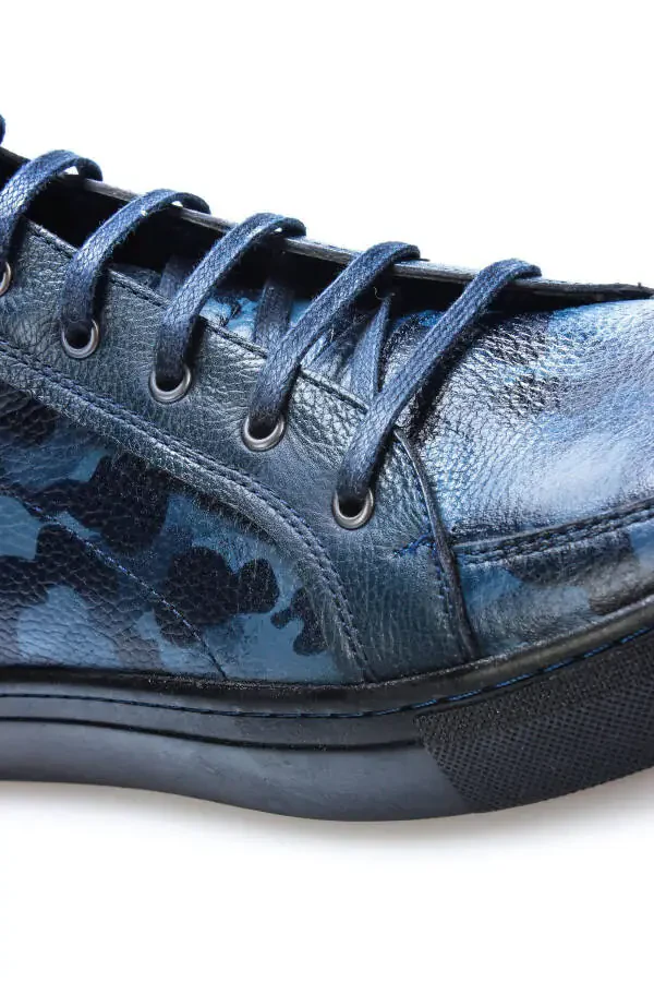 Haqiqiy Teri To'q ko'k Erkak Sneaker 120130008668-LA - 3