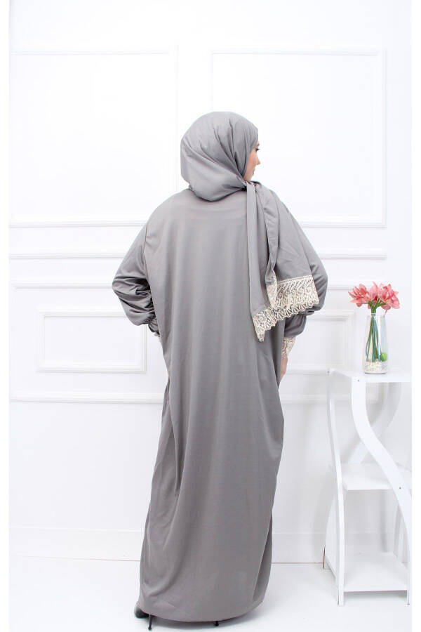 Har qanday fasl uchun ajoyib ayollar namoz libosi o‘z-o‘zidan ro‘molli - 4