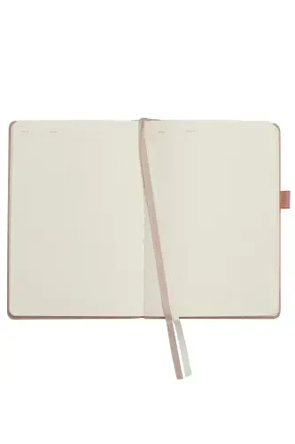 Hardcover Planner Dotted Notebook, 14x20 cm. -Pink-Pink - 3