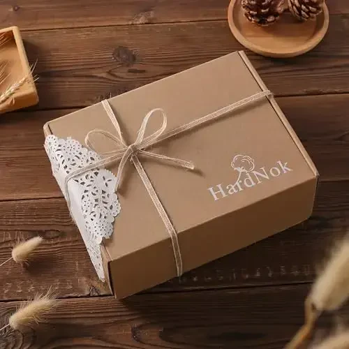 HardNok 4-Piece Muslin Bath Towel Set - Perfect for New Moms, 32x32 Inch, 6-Layer Ultra-Soft Cotton, Ideal for Infants (Coffee & Blue) - 6