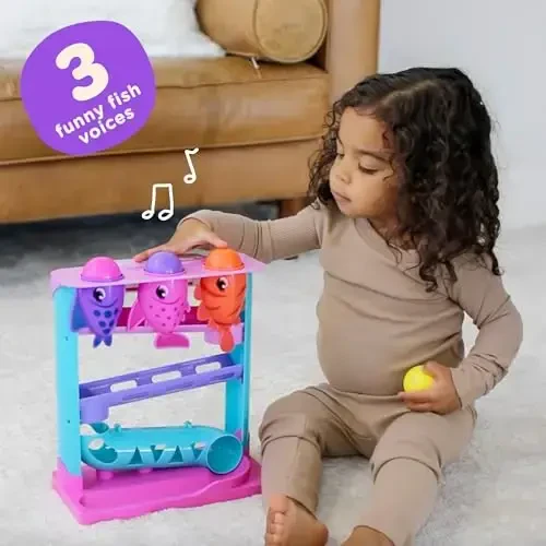 Move2Play, Feed The Fish | Interactive Baby & Toddler Toy | 1, 2+ Year Old Gift & Birthday Present | Boys & Girls Babies Ages 6, 7, 8, 9, 10, 12, 18, 24+ Months Old - Move2Play