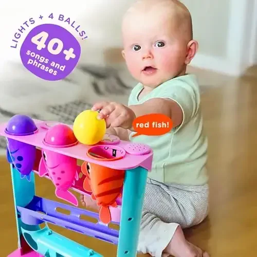 Move2Play, Feed The Fish | Interactive Baby & Toddler Toy | 1, 2+ Year Old Gift & Birthday Present | Boys & Girls Babies Ages 6, 7, 8, 9, 10, 12, 18, 24+ Months Old - Move2Play (1)
