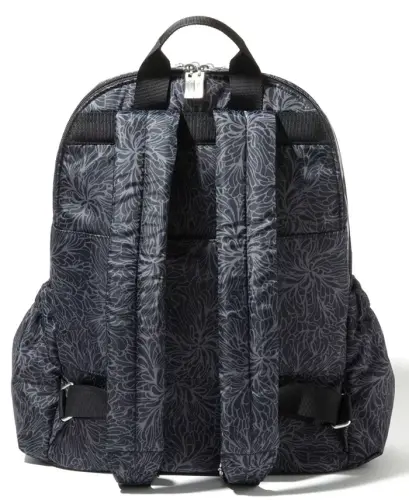 on the Go Small Laptop Backpack - Midnight Blossom Print- Polyester - BAGGALLINI (1)