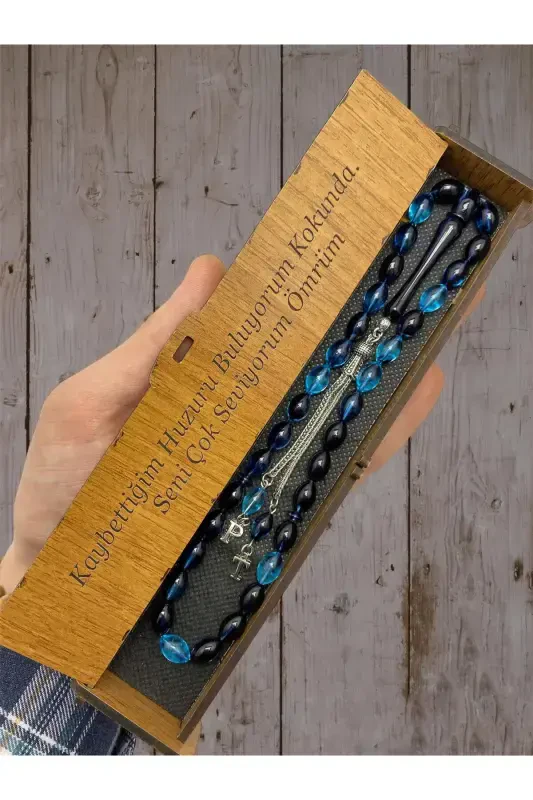 HARFLI ARPA KESIM PETROL MAVISI TASBEH-petrol m.21 - KANUNİ TESBİH