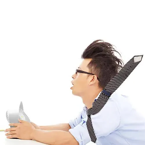 HARPAT Mini USB Desk Fan 3 Speed Personal Small Desktop Table Quiet USB Fan for Home Office Car Outdoor Travel (White) - 1