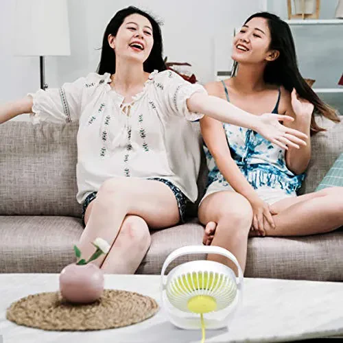 HARPAT Мини USB настольный вентилятор 3 скорости персональный маленький настольный вентилятор тихий USB вентилятор для дома офиса автомобиля путешествия на открытом воздухе (белый) - 6