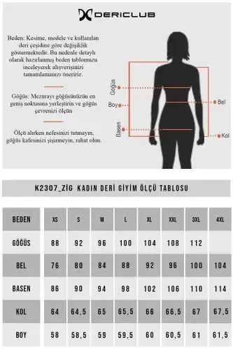 Harper Kadın Çıkma Deri Kapüşonlu Slimfit Gerçek Deri Mont Beyaz-BEYAZ - 6