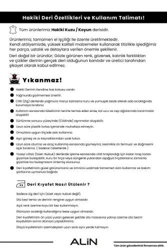 Harrison Haqiqi Teri Erkaklar uchun Mumi Qahva Safari Teri Ko'ylagi - 4