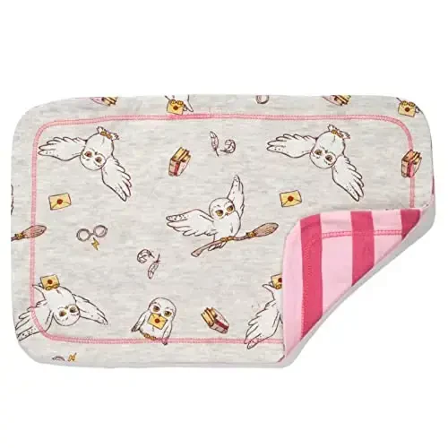 Harry Potter Baby Zip Up Sleep N' Play Coverall Headband Burp Cloth and Blanket 4 Piece Outfit Set Newborn - 5