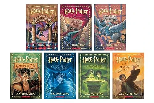 25 Year Anniversary Editon of Harry Potter Paperback Full Book Set Volumes 1-7 (Limited Edition, Original cover) - 25