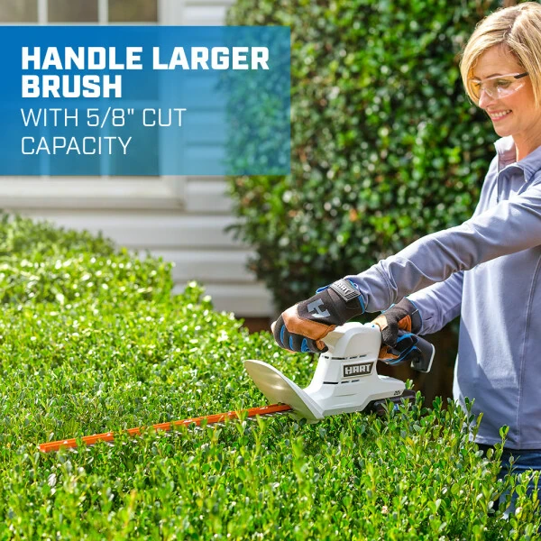 HART 20 Volt simsiz 18 dyuymli panjarali trimmer to'plami, (1) 2,0Ah lityum-ion batareyasi - HART