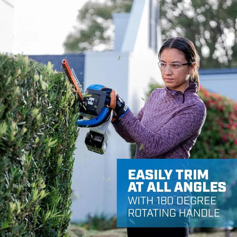 HART 40-Volt 24-inch Cordless Hedge Trimmer Kit, (1) 2.5Ah Lithium-Ion Battery - 65