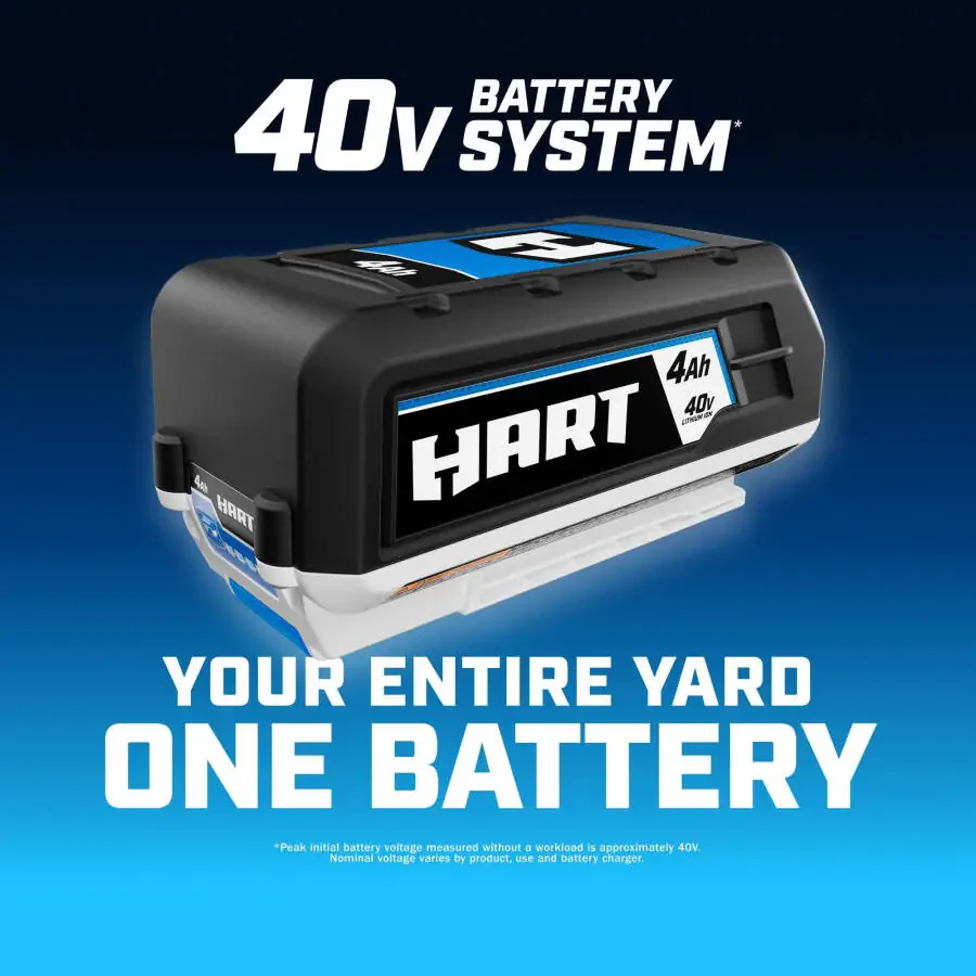 HART 40-Volt 24-inch Cordless Hedge Trimmer Kit, (1) 2.5Ah Lithium-Ion Battery - 21