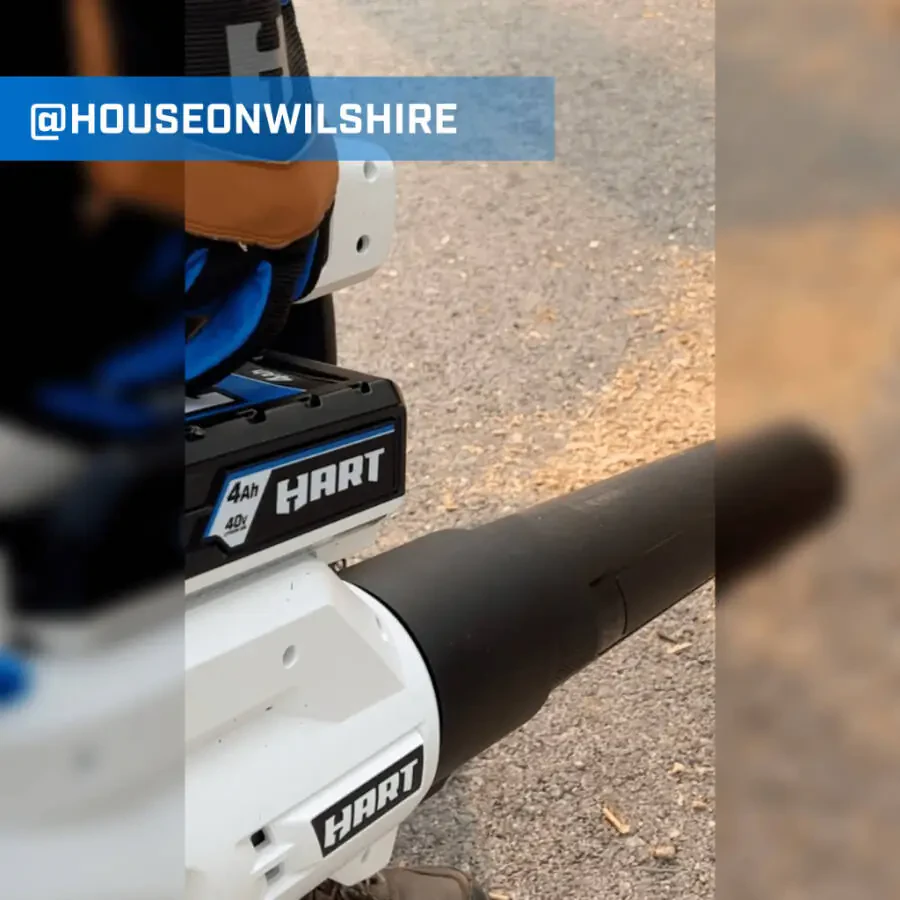 HART 40V 120 MPH at 450 CFM Cordless Axial Leaf Blower Kit, (1) 4.0Ah Lithium-Ion Battery - 11