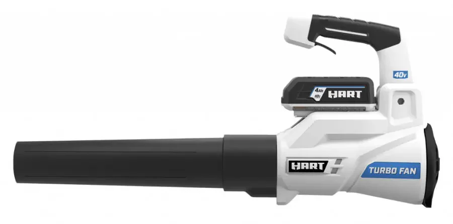 HART 40V 120 MPH dan 450 CFM gacha simsiz eksenel barg puflagich to'plami, (1) 4.0Ah litiy-ion batareyasi - 2