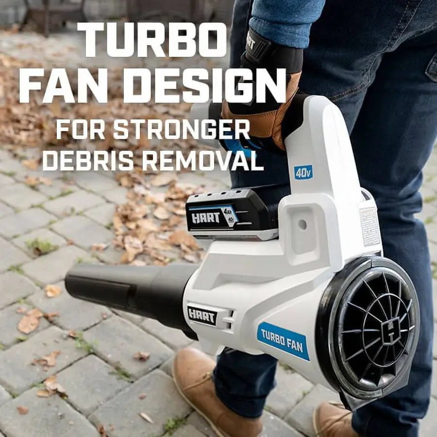 HART 40V 120 MPH dan 450 CFM gacha simsiz eksenel barg puflagich to'plami, (1) 4.0Ah litiy-ion batareyasi - 14