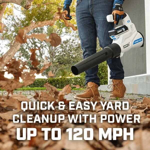 HART 40V 120 MPH at 450 CFM Cordless Axial Leaf Blower Kit, (1) 4.0Ah Lithium-Ion Battery - 4