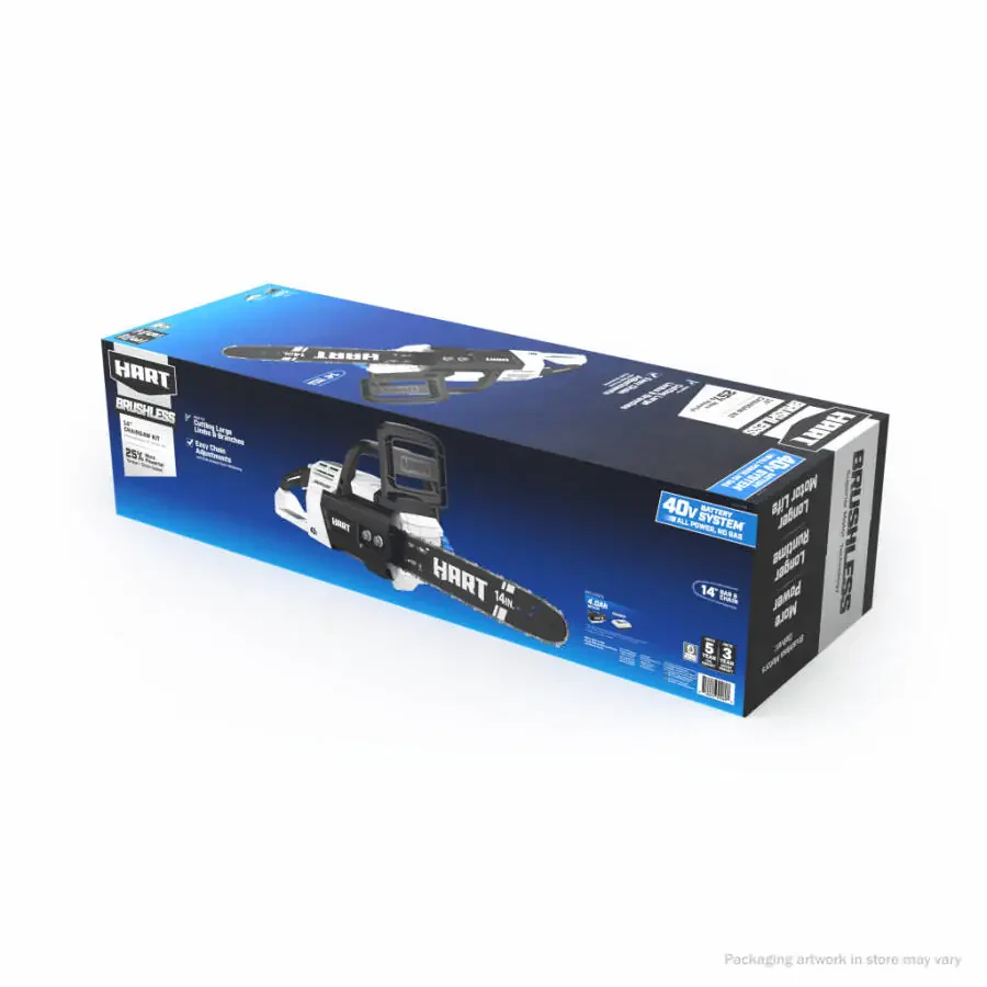HART 40V Cordless Brushless 14 inch Chainsaw Kit (1) 4.0Ah Lithium-Ion Battery- - 10