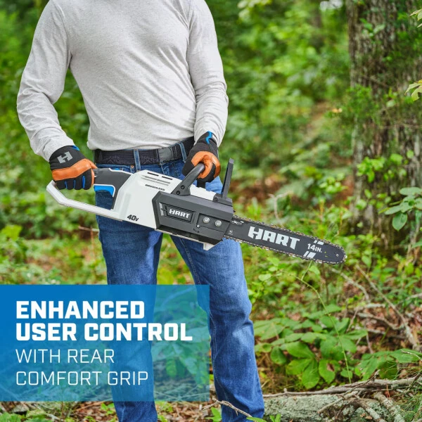 HART 40V Cordless Brushless 14 inch Chainsaw Kit (1) 4.0Ah Lithium-Ion Battery - 4