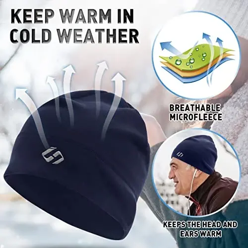 HASAGEI Thermal Running Hat - Men's Skull Cap Cycling Cap Under Helmet - 5