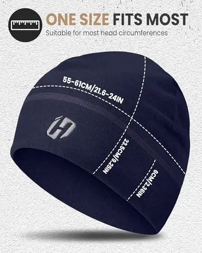HASAGEI Thermal Running Hat - Men's Skull Cap Cycling Cap Under Helmet - 1