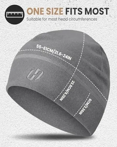 HASAGEI Thermal Running Hat - Men's Skull Cap Cycling Cap Under Helmet - 1