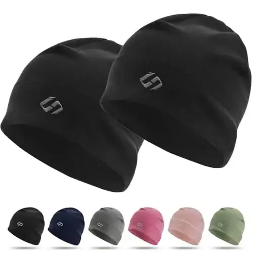 HASAGEI Thermal Running Hat - Men's Skull Cap Cycling Cap Under Helmet 