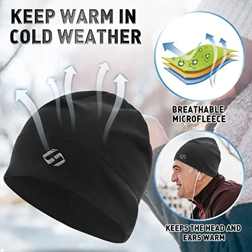 HASAGEI Thermal Running Hat - Men's Skull Cap Cycling Cap Under Helmet - 3