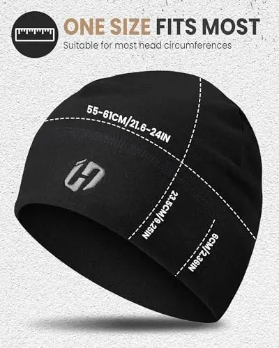 HASAGEI Thermal Running Hat - Men's Skull Cap Cycling Cap Under Helmet - 1