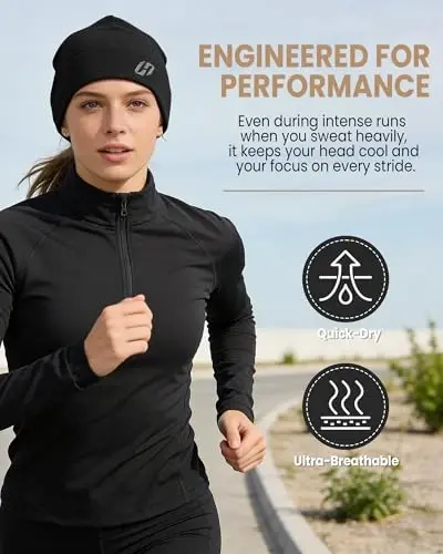 HASAGEI Thermal Running Hat - Men's Skull Cap Cycling Cap Under Helmet - 4
