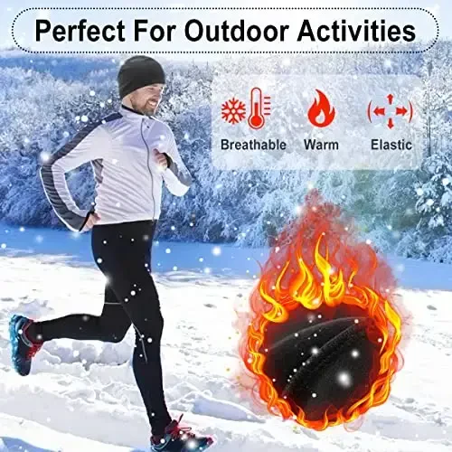 HASAGEI Thermal Running Hat - Beanie Skull Cap for Men, Cycling Under Helmet, Sports - 2