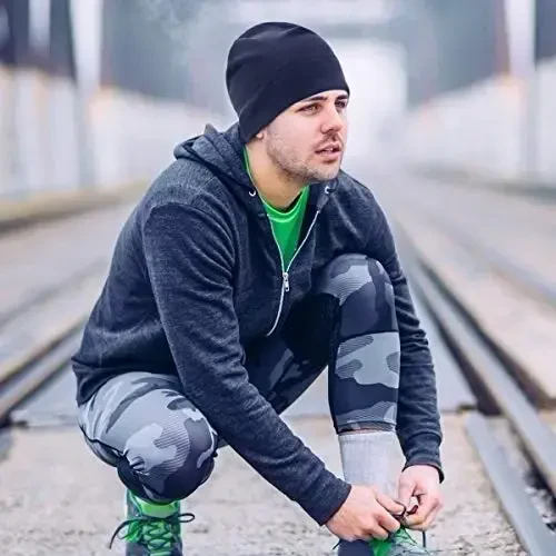 HASAGEI Thermal Running Hat - Men's Skull Cap Cycling Cap Under Helmet - 6