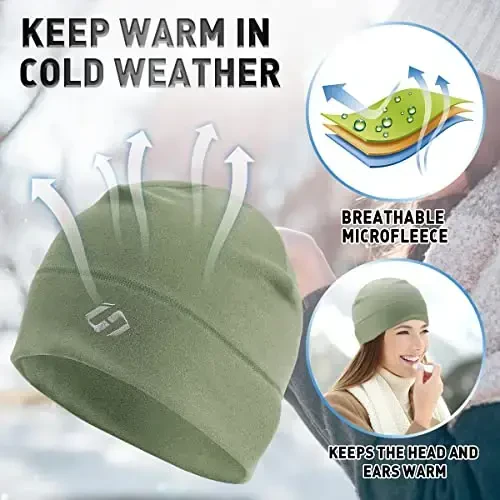 HASAGEI Thermal Running Hat - Men's Skull Cap Cycling Cap Under Helmet - 5