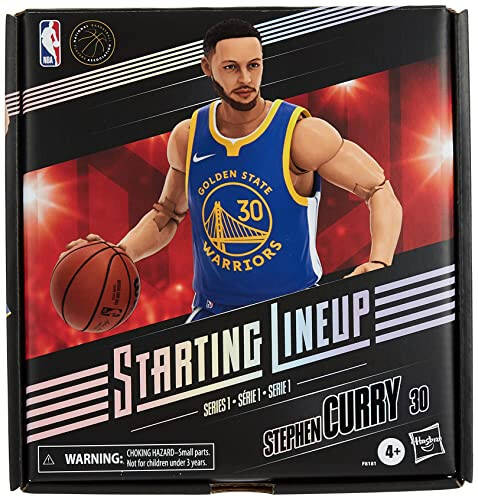 Hasbro Boshlang'ich Tarkibi NBA Seriyasi 1 Stiven Karri Stiven Karri 6 dyuymli Harakat Figurası Ekskluziv Panini Sport Savdo Karta Basketbol F8181 Haqiqiy - 5